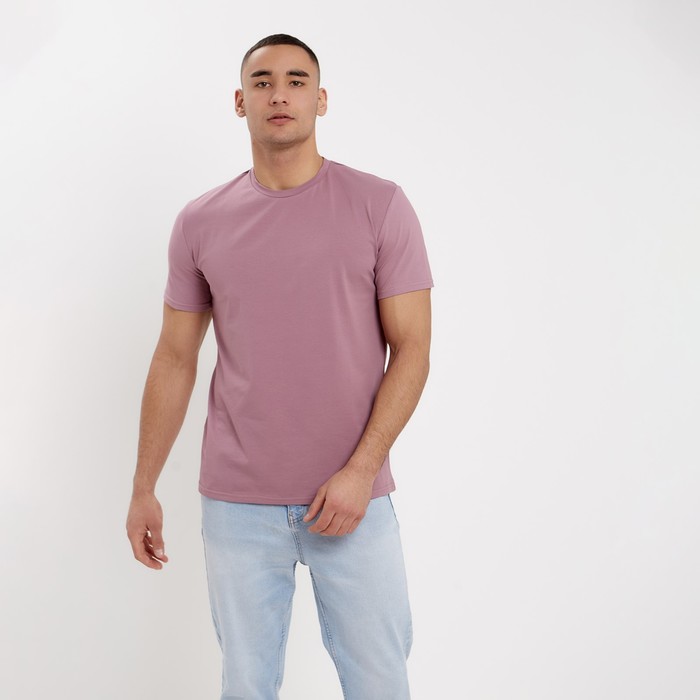 Футболка мужская MINAKU REGULAR FIT: пурпурная, р-р 42