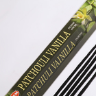 Благовония  HEM "Patchouli Vanilla Hexa Пачули Ваниль", 20 палочек в упаковке, шестигранник - фото 9779378