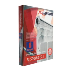 

Радиатор биметаллический AQUAPROM B21, 500 x 80 мм, 6 секций