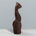 Копилка "Кошка Мурка", коричневая, покрытие флок, керамика, 28 см - Фото 4