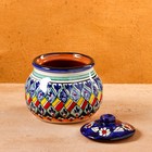 Сахарница узбекская Риштанская Керамика «Узоры», 500 мл, синяя - Фото 2