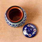 Сахарница узбекская Риштанская Керамика «Узоры», 500 мл, синяя - Фото 3