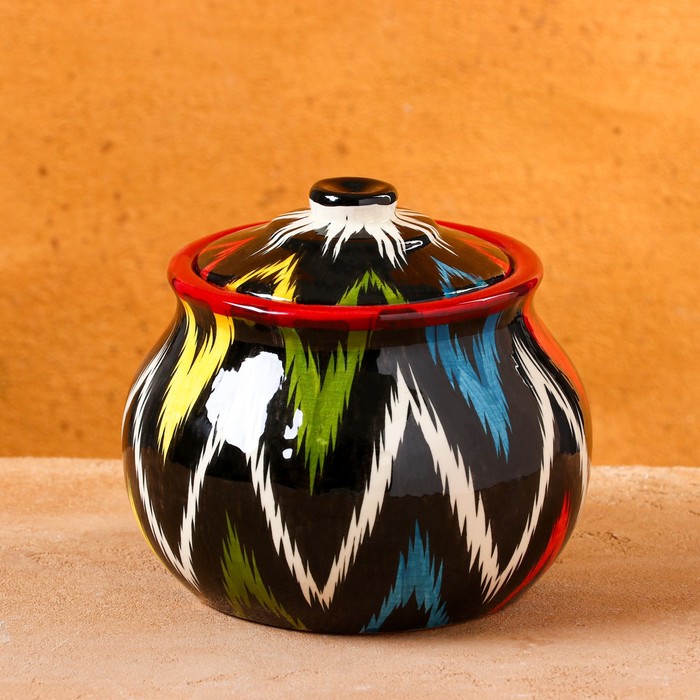 Сахарница Риштанская Керамика "Атлас", 1000 мл, разноцветная - фото 1904680467