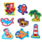 Игрушки для ванны Крошка Я «Пираты» 8 штук с сеткой, сачок - Фото 6