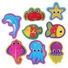 Игрушки для ванны Крошка Я «Обитатели моря», в наборе 8 штук с сеткой, сачок - Фото 6