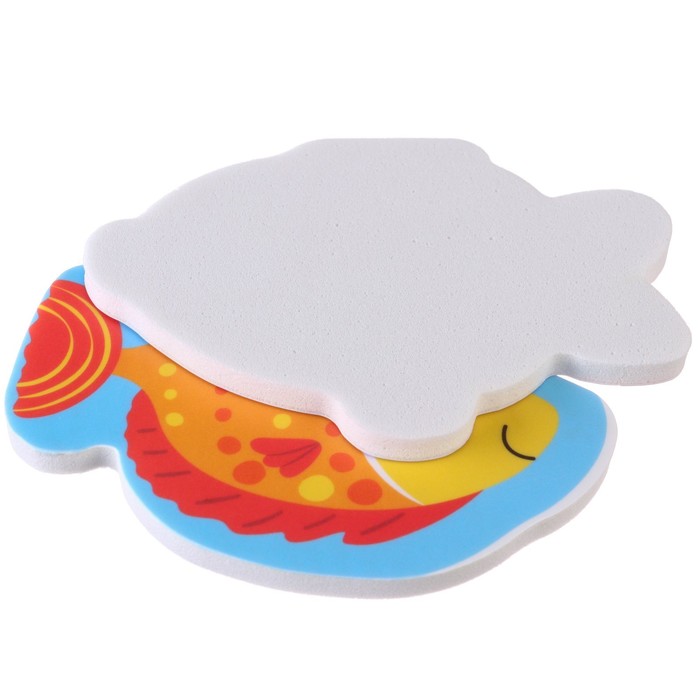 Набор для игры в ванне «Рыбалка: Поймай рыбку», сачок, 3 мягких стикера 58835