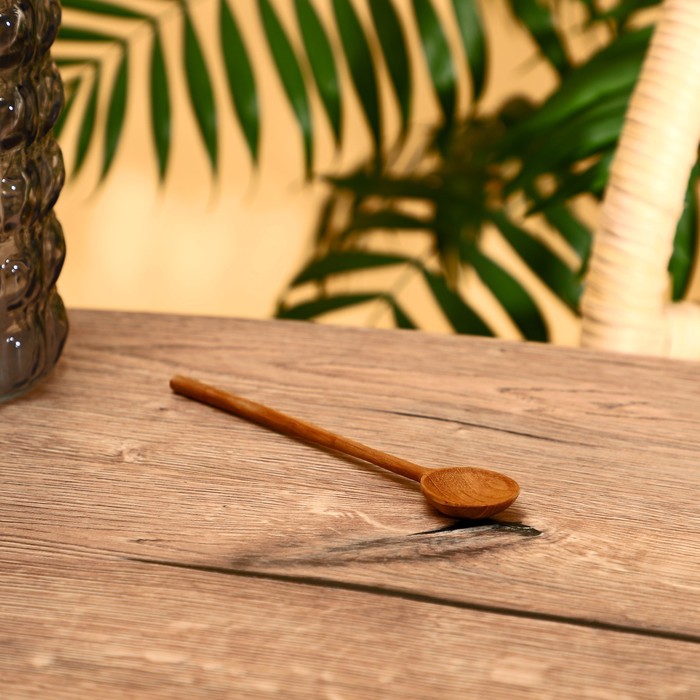 Ложка, 15×3 см, тиковое дерево