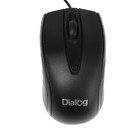 Мышь Dialog MOC-17U Comfort Optical, проводная, оптическая, 3 кнопки, 1200 dpi, USB, чёрная - Фото 3