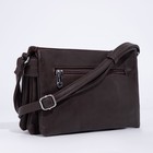 Сумка-мессенджер на молнии, цвет коричневый - фото 24244557