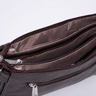 Сумка-мессенджер на молнии, цвет коричневый - фото 24244561