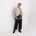 Сумка-мессенджер на молнии, цвет коричневый - фото 24244562