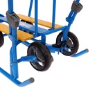 Санки детские с колёсами «Ветерок 7 универсал», с ручкой, с рукавичками, голубые - Фото 4