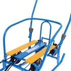 Санки детские с колёсами «Ветерок 7 универсал», с ручкой, с рукавичками, голубые - Фото 8