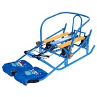 Санки детские с колёсами «Ветерок 7 универсал», с ручкой, с рукавичками, голубые - Фото 9