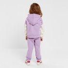 Костюм для девочки (джемпер, брюки), цвет сиреневый, рост 104 см - Фото 3