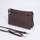 Сумка женская на молнии, цвет коричневый - фото 53822127