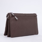 Сумка женская на молнии, цвет коричневый - фото 53822126