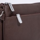 Сумка женская на молнии, цвет коричневый - фото 53822128