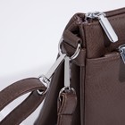 Сумка женская на молнии, цвет коричневый - фото 53822129