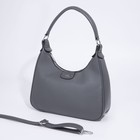 Сумка-багет на молнии, цвет серый - фото 21927710