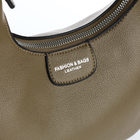 Сумка-багет на молнии, цвет хаки - фото 24316326