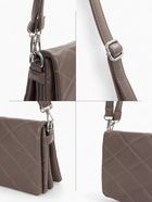 Сумка женская мессенджер на магните, 26×5×18 см, серая - фото 21927724