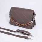 Сумка женская на клапане, цвет пудра - фото 21927734