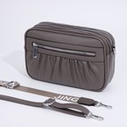 Сумка женская на молнии, цвет хаки - фото 61892707