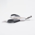 Ножницы-когтерезы "Пижон" Premium изогнутые, с упором для пальца, бело-серые - Фото 3