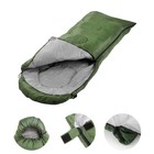Спальный мешок туристический, 220 х 75 см, до -20 градусов, 600 г/м2, зеленый - фото 6762717