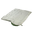 Спальный мешок туристический, 220 х 75 см, до -20 градусов, 600 г/м2, зеленый - Фото 3