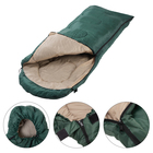 Спальный мешок, туристический, 220 х 75 см, до -20 градусов, 700 г/м2, цвет  темно зеленый - Фото 2