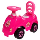 Машина-каталка Selena «Принцесса», с клаксоном, цвет розовый - фото 2517935