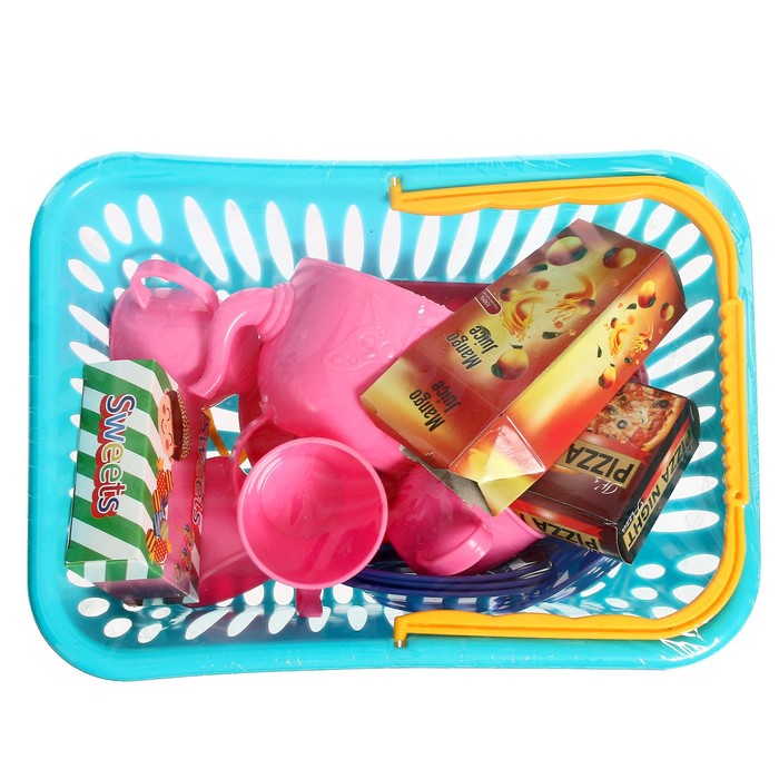 Набор посуды в корзинке, 19 предметов, МИКС 58873