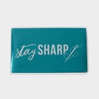 Игольница магнитная, 11×6.5 см, тёмно-зелёная - Фото 4