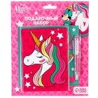 Канцелярский набор "Единорог", блокнот А6, ручка, наклейки, Минни Маус - фото 23089983