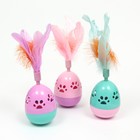 Игрушка-неваляшка «Перьевой фонтан» для кошек, 20 см, микс цветов - Фото 5