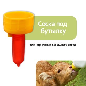 Соска под бутылку, для кормления домашнего скота, пластик, Greengo 9201141