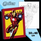 Картина по номерам на подрамнике "Железный человек" 30х40 см, Мстители - фото 320023764