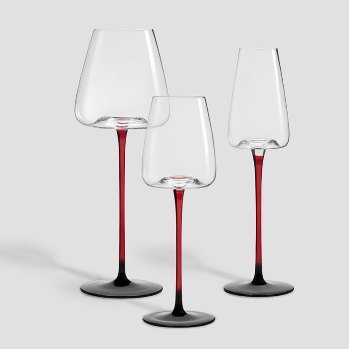 Бокал из стекла для вина Magistro «Амьен», 550 мл, 10×27,5 см, цвет красный - фото 1909051486