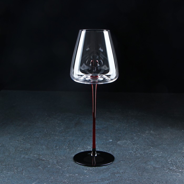 Бокал из стекла для вина Magistro «Амьен», 550 мл, 10×27,5 см, цвет красный - фото 1909051488