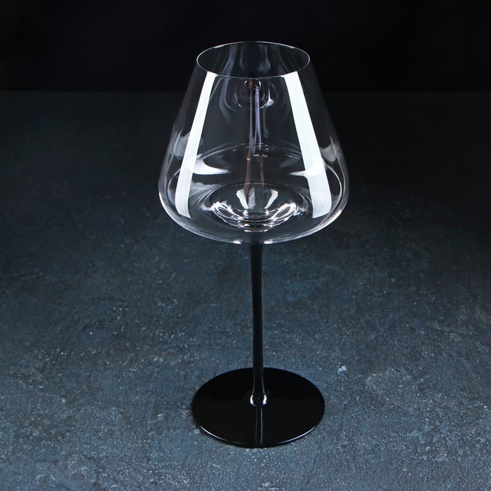 Бокал из стекла для вина Magistro «Амьен», 700 мл, 11,5×25 см, цвет чёрный - фото 1909051491