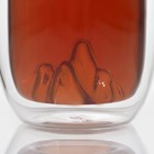 Стакан Magistro «Горы», 350 мл, 6.5×15 см, с двойными стенками, стекло, прозрачный - Фото 2