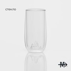 Стакан Magistro «Горы», 350 мл, 6.5×15 см, с двойными стенками, стекло, прозрачный - Фото 3