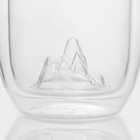 Стакан Magistro «Горы», 350 мл, 6.5×15 см, с двойными стенками, стекло, прозрачный - Фото 4