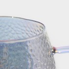 Кружка стеклянная с крышкой и ложкой Magistro «Диамант», 450 мл, цвет перламутровый - Фото 5