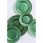 Тарелка стеклянная десертная «Эмеральд», d=21,5 см, цвет зелёный с золотой отводкой - Фото 7