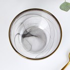 Салатник стеклянный «Дымка», 700 мл, 15×7 см, цвет серый - фото 4611234