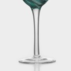 Бокал стеклянный «Эмеральд», 350 мл, 8,5×22 см, цвет бирюзовый - Фото 3