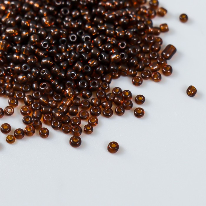 Бисер "Астра"  11/0, 20 гр (13 коричневый/прозрачный) - Фото 1